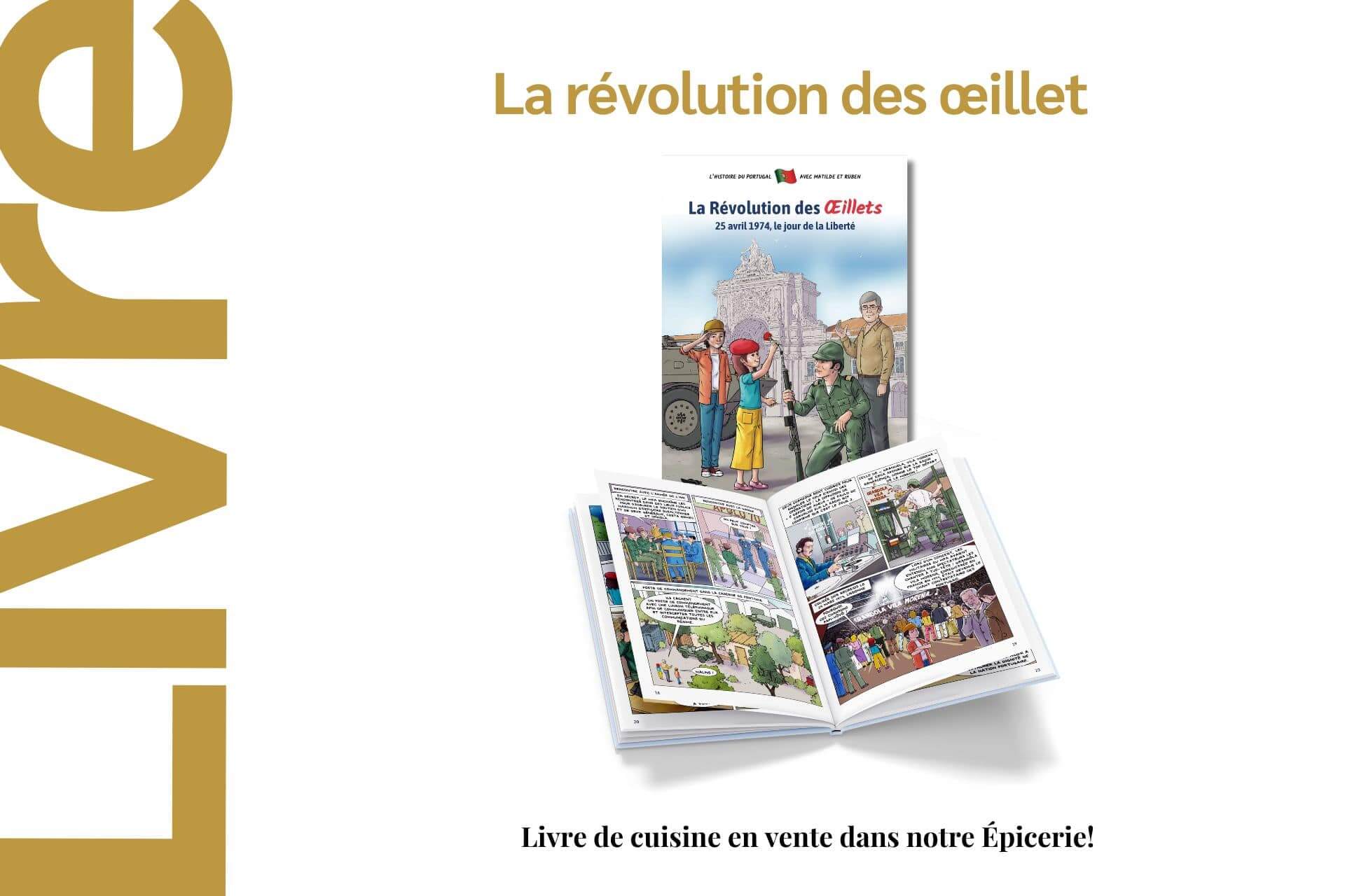 Couverture de la bande dessinée « La Révolution des Œillets » aux éditions Cadamoste